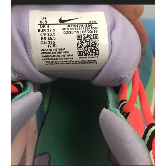 Nike Air Max 270 React Electro Green Crimson 6.5 - Picture 11 of 11